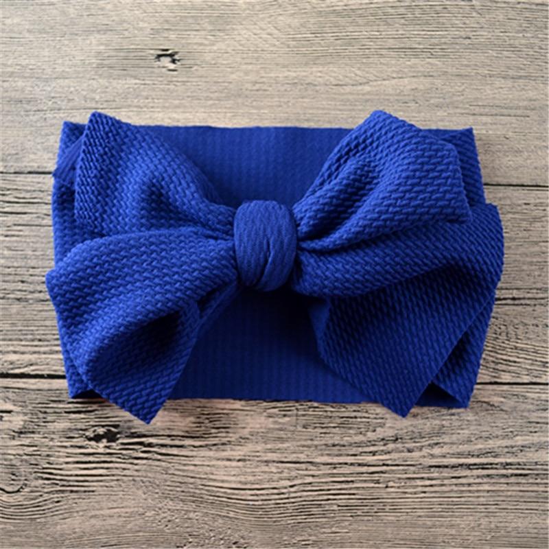 Newborn Large Bow Headwrap for Baby Girl Fabric Messy Bow Headband Turban Bowknot Tie