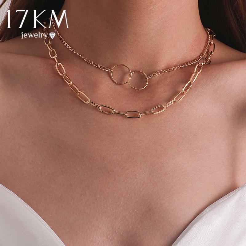 Bohemian Gold Necklaces For Women Multilayer Fashion Pearl Pendants Necklace Portrait Chokers Trendy New Jewelry Gift