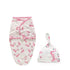 Newborn Wrapping Swaddle Baby Envelop Wrap Blanket Baby Hat Sleeping Bag Set Sleep Bag