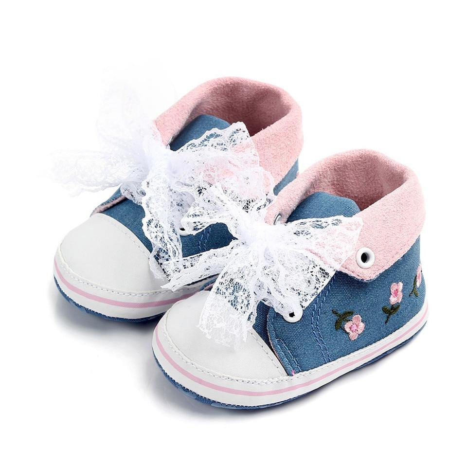 Baby Girl Shoes White Lace Soft Shoe Prewalker Walking Toddler Kids Shoes First Walker