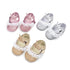 Newborn Infant Baby Girls Shoes Toddler Kids Princess Crown Glitter Design Shoes Soft Sole Anti-slip