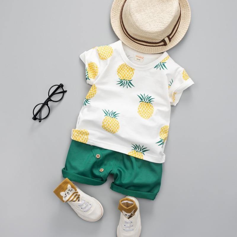 Fashion Infant  Clothing Set for Boys and Girls Cute Summer Casual Clothes Set  Top+Shorts Kids Clothes Summer Edition T shirt and Pants Set