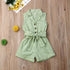 Luxury Elegant Summer Kids Girls Clothes Waistband Drawstring Romper Jumpsuit For Girls And Kids