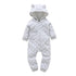 Modern Popular Fashion Newborn One Piece Fleece Hooded Jumpsuit Long Sleeved Baby Body suits Romper For Girls and Boys Kids