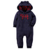 Modern High Quality Newborn Infant Baby Clothes Fleece Jumpsuit Boys Romper Hooded Jumpsuit Bear For Kids