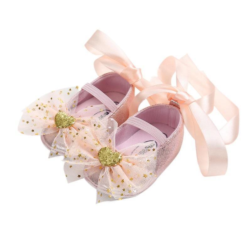 Cute Baby Dance Shoes Toddler Shoes Bow Tie Baby Princess Shoes Dance Shoe Newborn First Walkers 0-18M