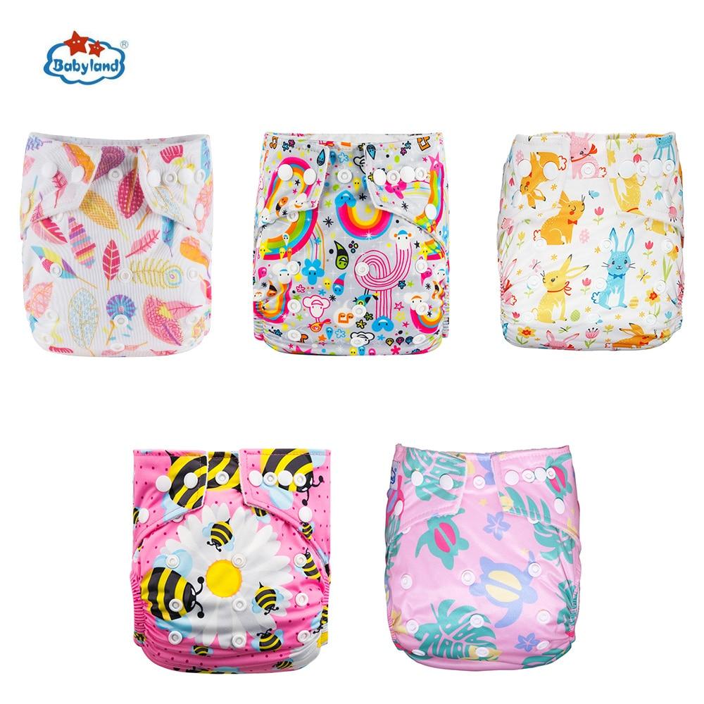 Modern Luxury Printed Baby Nappy 5pcs/Lot Washable Diapers Good Quality Pocket Diaper For Kids