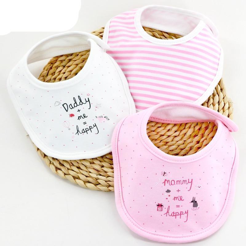 Moder 3PCS Baby Bibs Bandanna Lot Cotton Multi-style Triangle Cartoon For Infant Boys And Girls