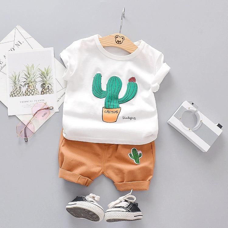 Fashion Infant  Clothing Set for Boys and Girls Cute Summer Casual Clothes Set  Top+Shorts Kids Clothes Summer Edition T shirt and Pants Set