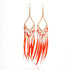 Handmade Modern Elegant Golden Silver Color Ethnic Acrylic Luxury Rainbow Beads Feather Drop Earrings for Women Boho Jewlery