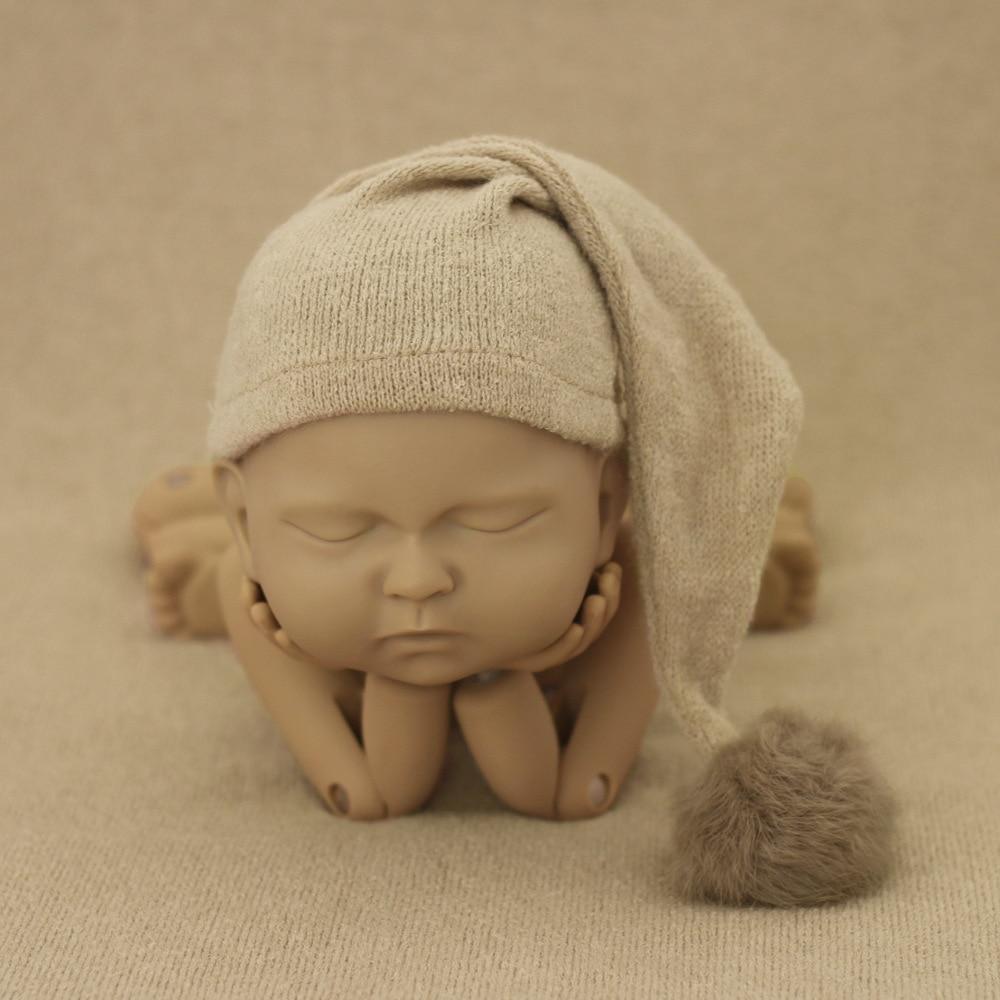 Modern Newborn Photography Props Knit Cap With Fur Ball For Newborn Baby Cap Great For Photo Studio Photography Props Cap Beanie Baby