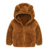 Modern Winter Fleece Children's Sweater Boys and Girls Hoodie Jacket Warm Baby Coat  With Bear Ears