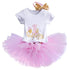 Modern Unicorn Party Girls Tutu Dress Toddler Kids Clothes Baby 1st Birthday Outfits For Girls