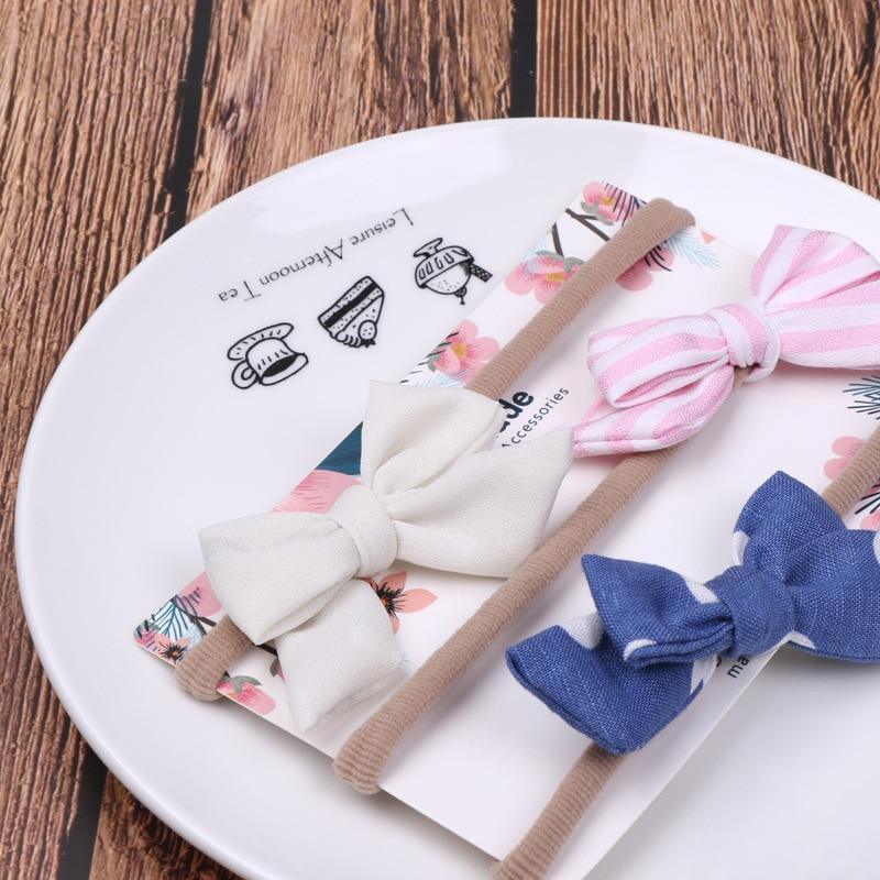 Cute Bow Baby Headband for Girl Nylon Head Bands Turban Newborn Headbands Hairbands for Kids Baby Hair Accessories For Baby