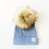 Winter Baby Boy Girl Artificial Pompom Knitted Hat Toddler Kids Caps With Pompon for Newborn