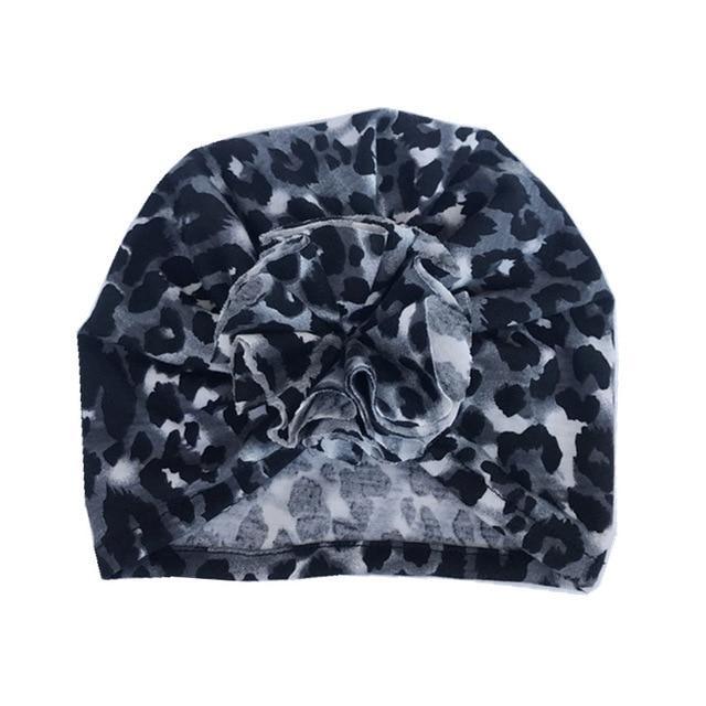 Luxury Modern Newborn Infant Baby Girl Boy and Mom Turban Hat Bows Flower Head Wrap Leopard Hat Cotton Cap For Parent-child