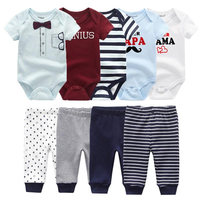 Solid Bodysuits Pants Baby Boy Clothes Clothing Sets 0-12M  Unisex Newborn Baby Pajamas Romper Jumpsuit For Boys and Girls Kids