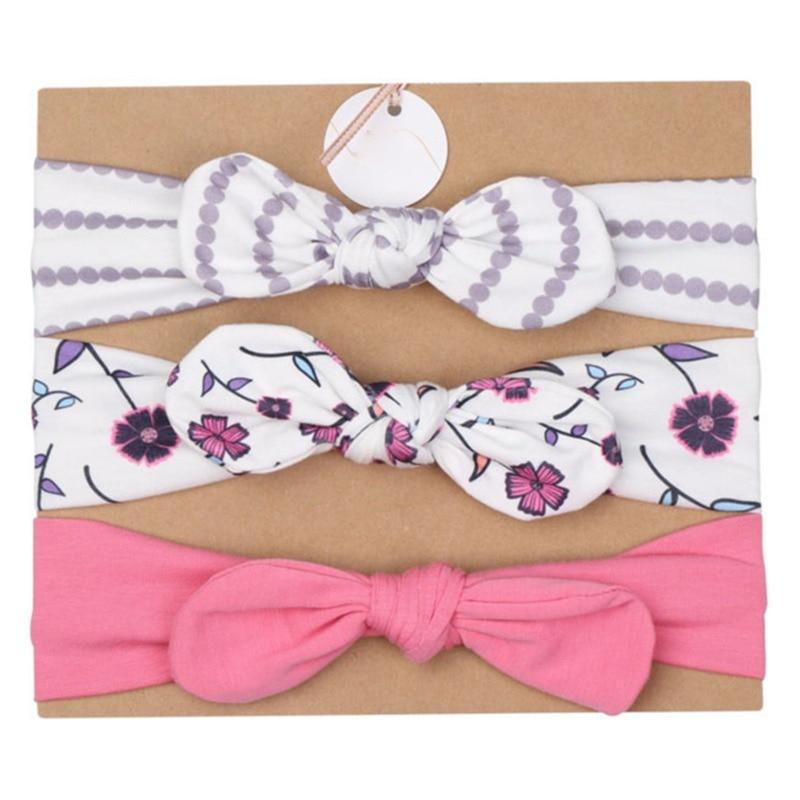 Modern Mother & Daughter Rabbit Ears Bow Hair Bands Cloth Headband Bowknot Headwear Bow