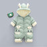 Modern Elegant Baby Warm Thick Cotton Hooded Jumpsuit Snowsuit Rompers Outfit for Children In Modern Design