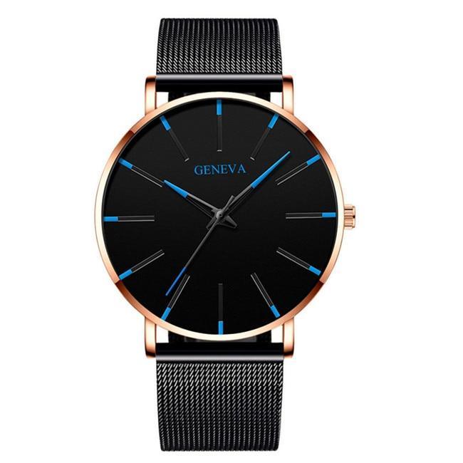 2020 Minimalist Men's Fashion Ultra Thin Watch Simple Men Business Stainless Steel Mesh Belt Quartz Watch Relogio Masculino