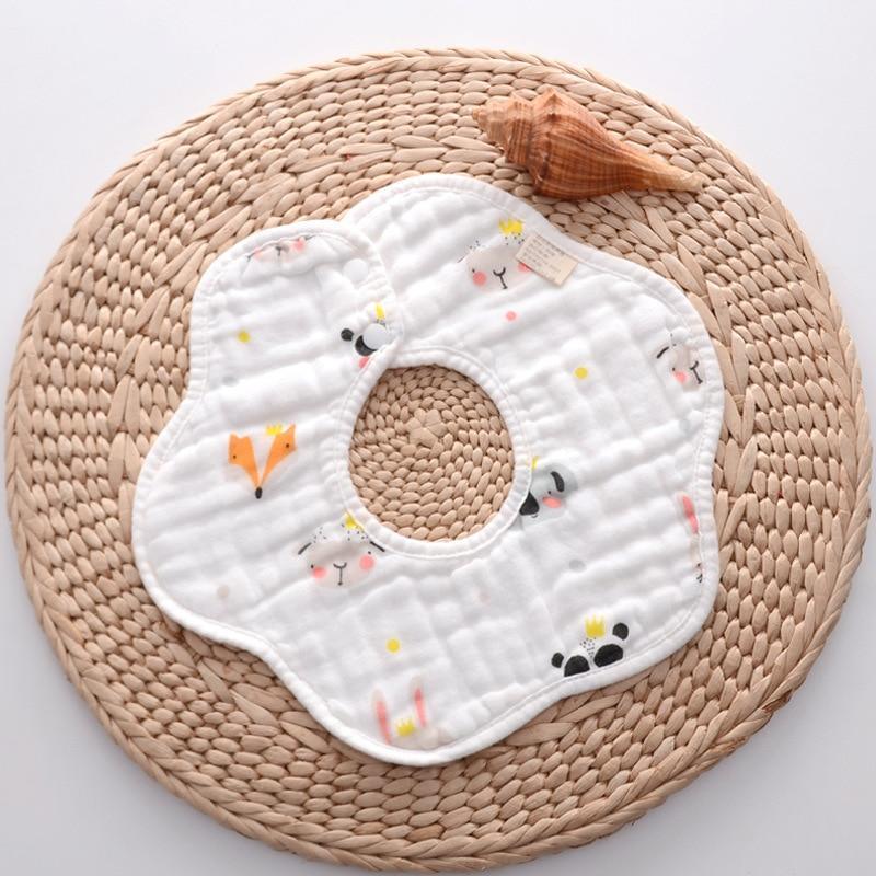 Unisex 360 Degree Rotation 8 Layers Gauze For Baby Kids Burp Cloth For Newborn Infant Saliva Towel