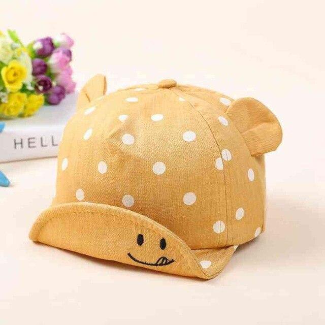 Modern fashion Cute Baby Caps Cute Ear For Baby Girl/Boy Beach Sun Hats Children with Adjustable Snapback Hat For Kids