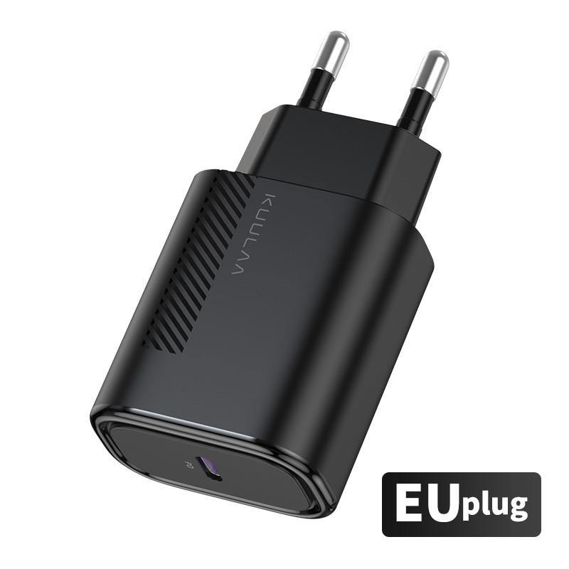 Small Black PD Charger USB 18W QC 4.0 USB Type C Fast Portable Wall Charger High Speed Charging