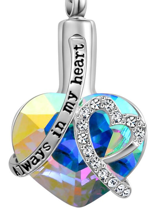 Lovely Always In My Heart Amazing Luxury Locket Screw Heart Birthstone Elegant Necklace Jewelry Keepsake Pendant