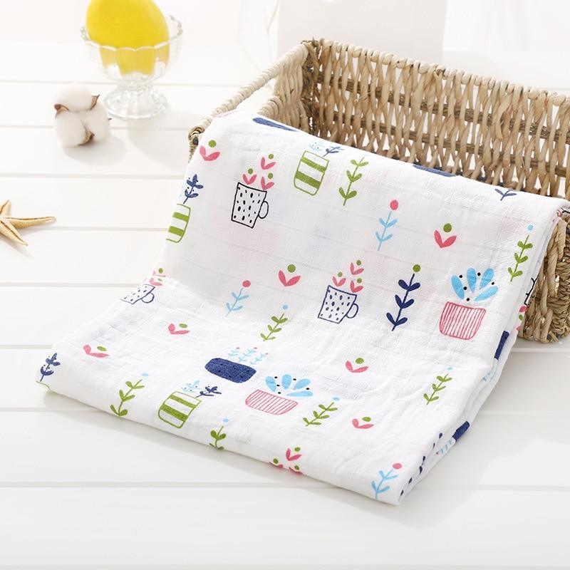 Muslin Cotton Diaper Baby Blankets Newborn Swaddle Blanket Infant Multi Purpose Bath Towel