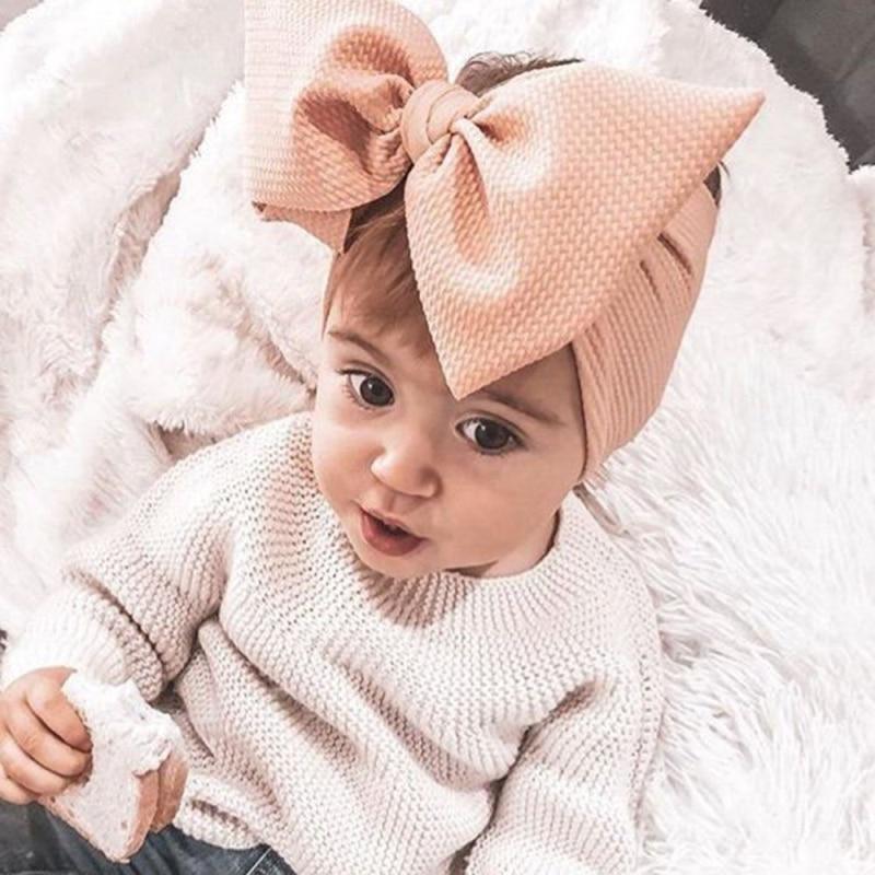 Newborn Toddler Baby Girls Head Wrap Rabbit Big Bow Knot Turban Headband Hair Accessories For Girls Kids