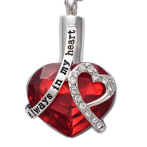 Lovely Always In My Heart Amazing Luxury Locket Screw Heart Birthstone Elegant Necklace Jewelry Keepsake Pendant