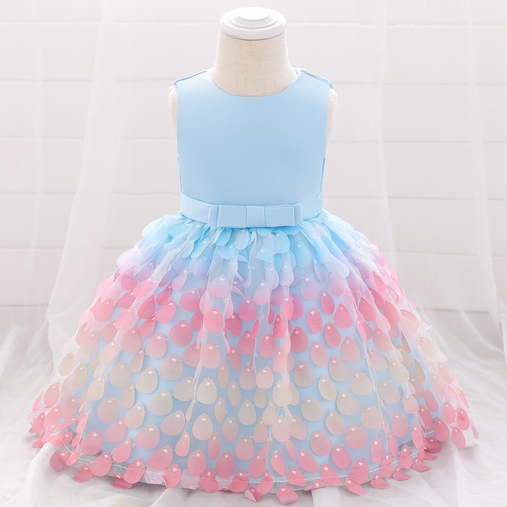 Newborn Baby Girls Clothes Christmas  Princess Dress Lace Colorful Sequins Girls Wedding Party Ball Gown