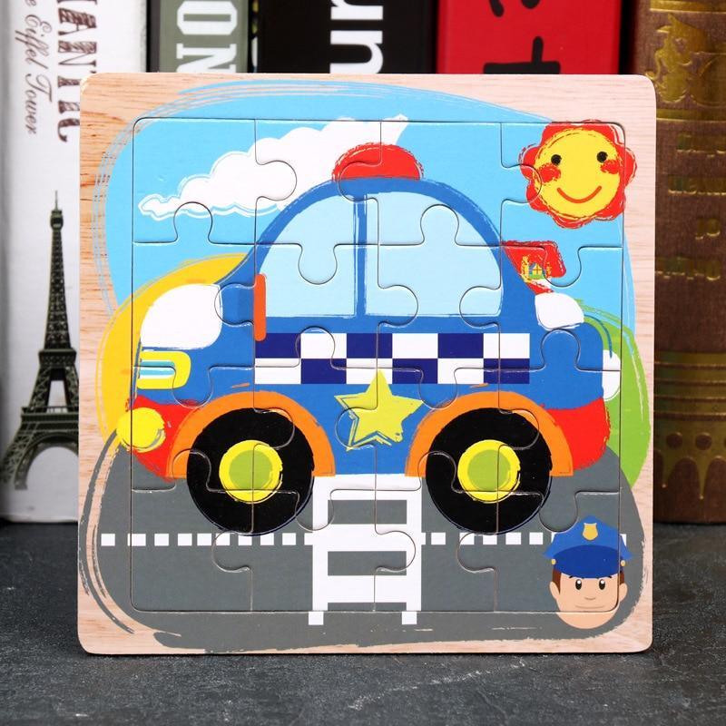 Wood Puzzles Children Adults Vehicle Puzzles Wooden Toys Learning Education Environmental Assemble Toy Educational Games For Baby and Kids