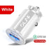 Mini White Quick Charge 3.0 Fast Charging QC 3.0 Car-Charger LED Modern Phone USB Charger Car Accessories