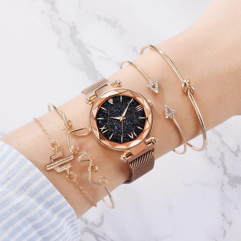 New STEVVEX Luxury Women Watches Magnetic Starry Sky Female Clock Quartz Wristwatch Fashion Ladies Wrist Watch For Women and Girls