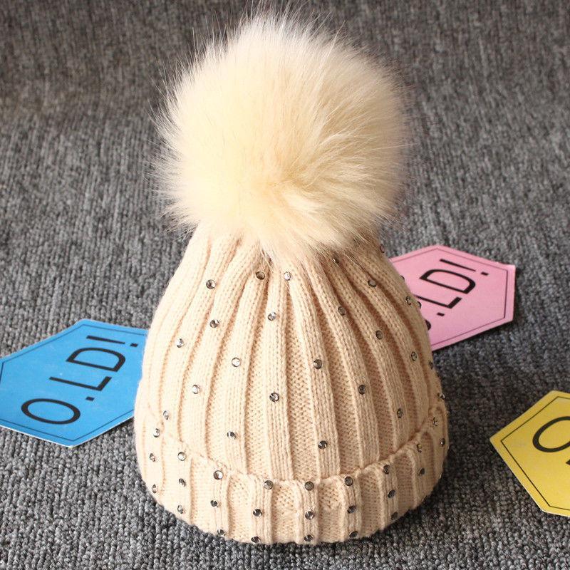 Trend Cute Newborn Baby Winter Warm Hats Infant Kids Girls Boys Knit Hat With Pompom Ball Beanie Caps For Girls