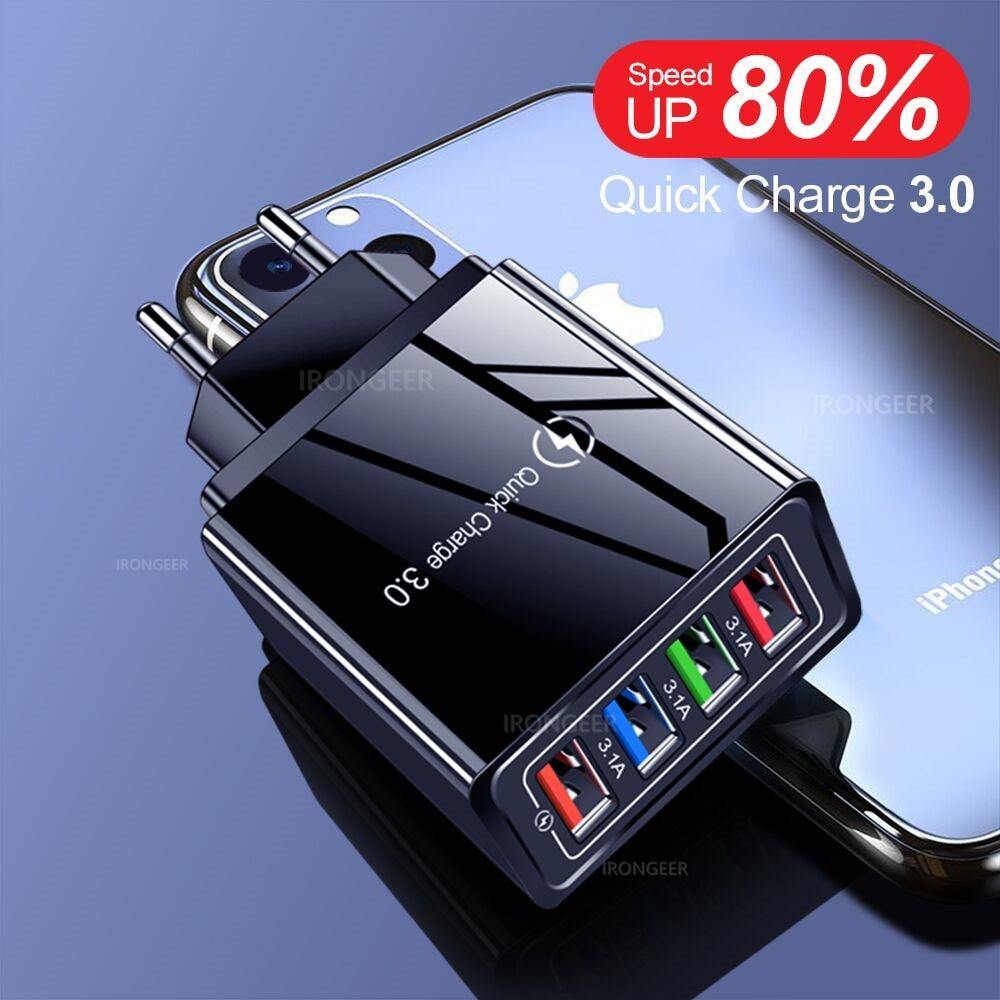 Portable USB Charger Quick Charge 3.0 4.0 QC3.0 Fast Charging Mobile Phone Accessories