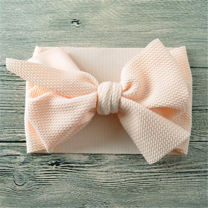 Newborn Large Bow Headwrap for Baby Girl Fabric Messy Bow Headband Turban Bowknot Tie