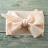 Newborn Large Bow Headwrap for Baby Girl Fabric Messy Bow Headband Turban Bowknot Tie