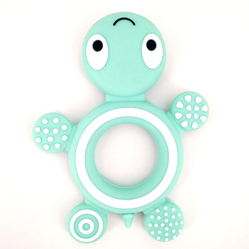 Baby Silicone Teethers Food  Cute Turtle Tiny  Teething Baby Shower Gifts Cartoon Animals Teether