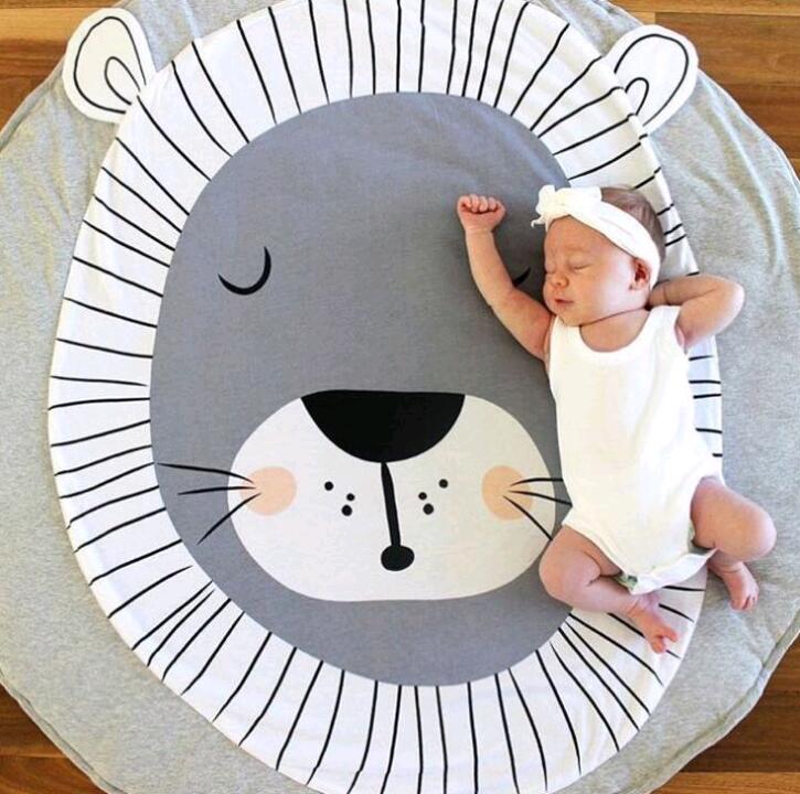 Cartoon Baby Play Mats Pad Toddler Kids Crawling Round Carpet Rug Toys Mat For Children Room In elegant Modern Design