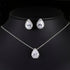 Modern Water Drop Cubic Zirconia Elegant Wedding Jewelry Sets Inlay Luxury Amazing Crystal Bridal Jewelry Set