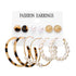 Elegant Plain Gold Metal Pearl Hoop Earrings In Fashion Big Circle Style For Women