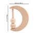 Modern Wooden Rattle Beech Bear Hand Teething Wooden Ring Baby Rattles Play Educational Toys For Kids