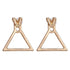 Modern Women's Earrings Color Metal Simple Charm Hollow Geometric Pendant For Winter Jewelry Lover Gift