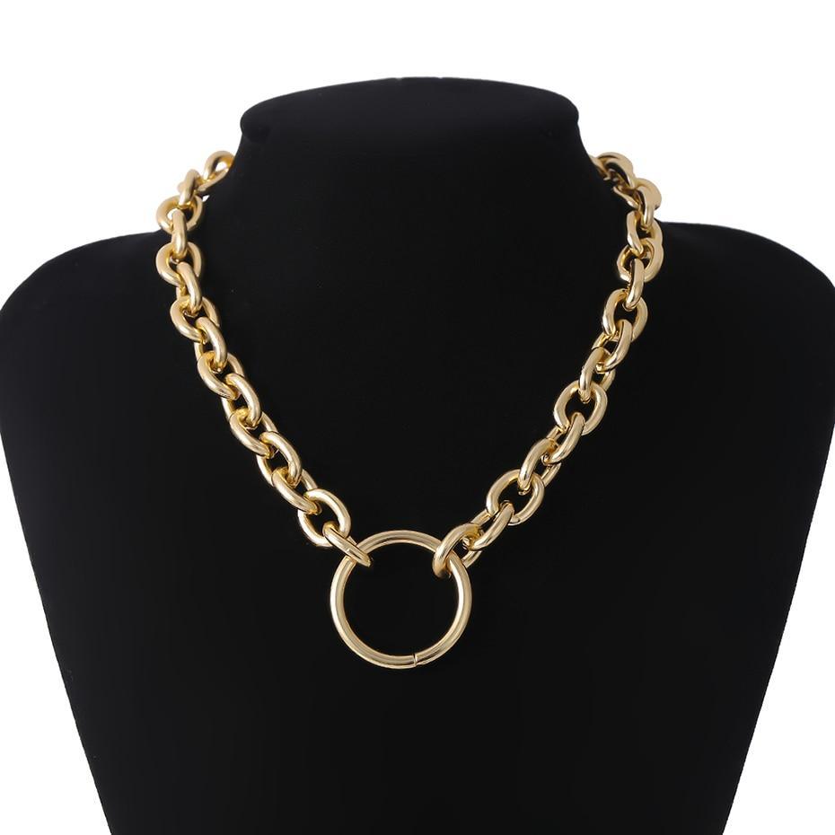 Luxury Gold and Slver Big Elegant Stailless Steel Punk Gold Choker Chain Necklace For Women Luxury Jewelry Perfect Gift For Girls