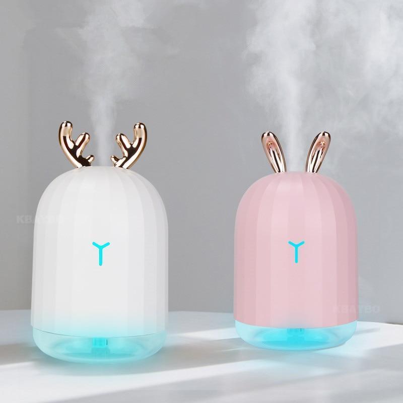 220ml USB Diffuser Aroma Essential Oil Car Air Humidifier Ultrasonic 7 Color Change LED Night Light Cool Mist Maker For Home Perfect Gift