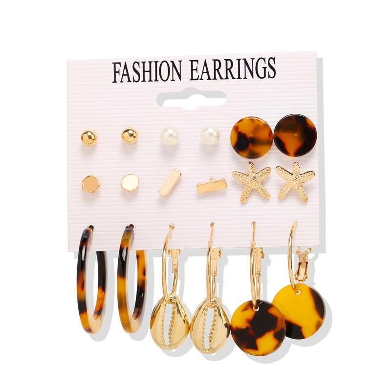 Elegant Plain Gold Metal Pearl Hoop Earrings In Fashion Big Circle Style For Women