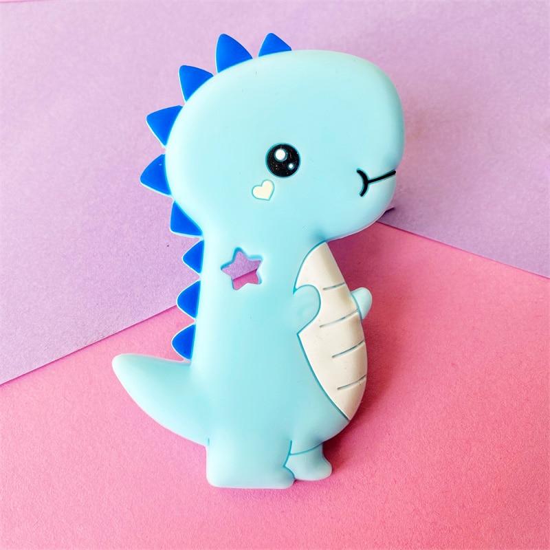 Dinosaur Teether Teething Animal Shape  Chewable Chewing Toys For Baby Boys And Girls  BPA Free Food Pefect Gift