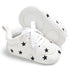 Newborn Shoes Star First Walkers Kids Toddlers Lace Up PU Leather Soft Soles Sneakers 0-18 Months